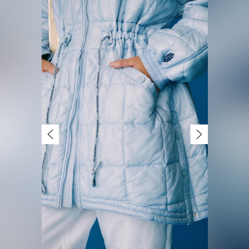 NWT Free People Movement Patricia Packable Poncho Puffer Light Green Small Med - Picture 5 of 15